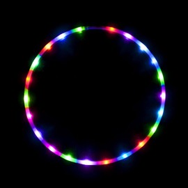 The Hoop Shop Light Up LED Hula Hoop Designed and Hand Crafted in Michigan with Beautiful Auto Strobing Rainbow Lights
