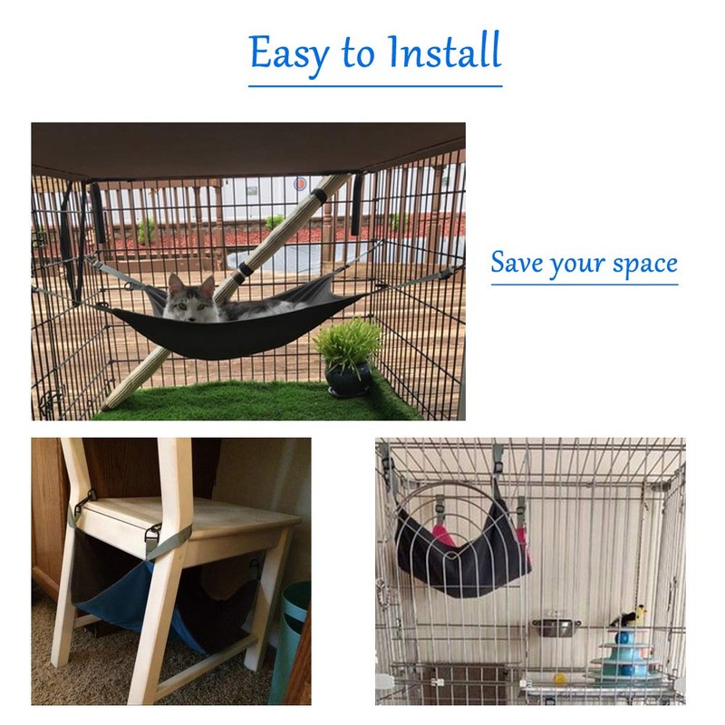 RivenAn Hanging Cat Hammock, Pet Hammock for Cage, Adjustable Cat