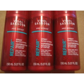 Vidal Sassoon Lot Of 3 - Vidal Sassoon Spray Repair And Finish Pro Series VS Repair 5.07 Fl Oz