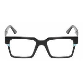 Reptile Leatherback Blue Light Reading Glasses +0.50 Black Crystal Gaming Computer Glasses Anti Eyestrain/Glare Clear Lens