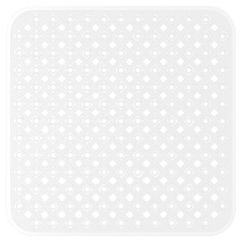XIYUNTE Square Shower Mat Non Slip Anti Mould - 53 x 53cm Non Slip Shower Mats for Inside Shower, Anti Slip Shower Mat for Elderly, Shower Tray Mat with Suction Cups & Drain Holes, Machine Washable