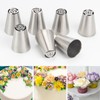 Baipesiy 7-Pieces Large Russian Piping Tip, 304 Stainless Steel Korean