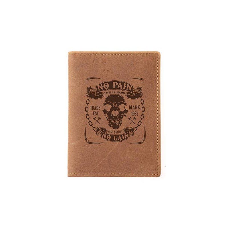 Greenburry Vintage Men's Leather ID Folder Brown 12 x 9