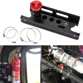 SuLokiy Quick Release Roll Bar Fire Extinguisher Mounting Bracket Extinguisher Mount Holder Compatible with for Jeep Wrangler Gladiator Ford Bronco UTV Polaris RZR Ranger Can-Am Maverick ATV