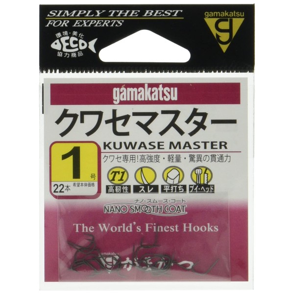 Gamakatsu single hook T1 Kwasemaster 3 No. 21 book 68209