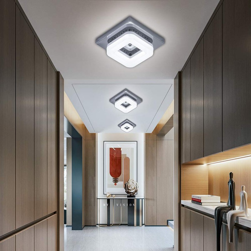 Artpad Surface Mount Square Ceiling Lamp Stainless Base Hallway Porch