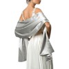 LANSITINA Women's Solid Color Satin Shawl Wraps for Evening Dress/Wedding