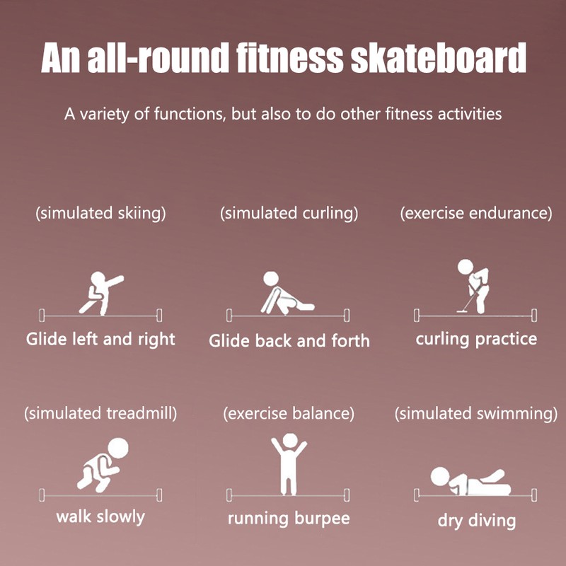 Slide Board with Shoe Cover Slimming Exercise Guide Slide Mat