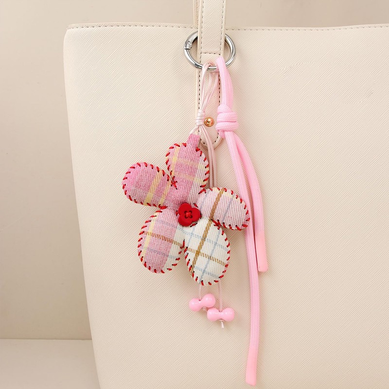Fuerxy Fabric Flower Bag Charm for Tote Bag Charm Handbags