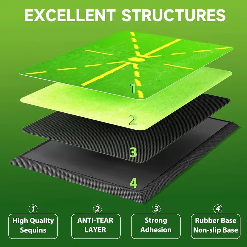 Golf Practice Mats, Golf Hitting Swing Path Mats Feedback with