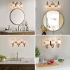 ALAISLYC ORB Bathroom Light Fixtures with K9 Crystal Lampshade Bathroom