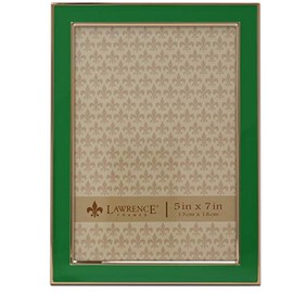 Lawrence Frames Polished Enamel Picture Frame, 5x7, Green