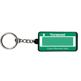 AMERICANPHOENIX Beautiful & Unique License Plate Keychain - USA Souvenir, State Keychain, Collectible Design, Keyring Lanyard, Vermont, 2.25 inch x 1 inch