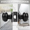 Probrico (6 Pack Round Passage Door Knob(Non-Locking Knobs), Keyless Doorknobs