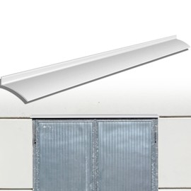 Hicarer 1 Pcs 40 Inch Door Rain Drip Cap Guard Exterior Anodized Aluminum Overall Height 1-1/2 Inches Overhead Drip Edge Flashing Weather Stripping Window Deflector Home Top Roof Rain Diverter