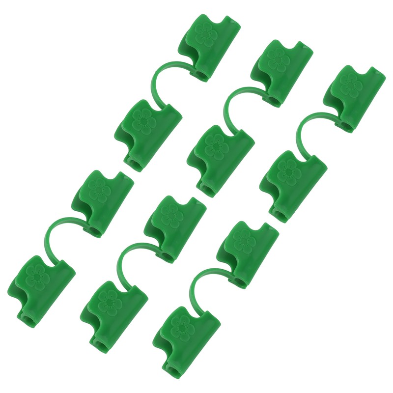 50Pcs Greenhouse Clamp PE Plastic 2 Head Plant Film Clamp
