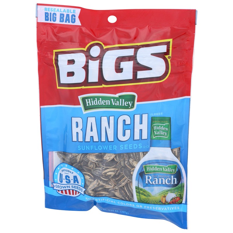 BIGS Hidden Valley Ranch Sunflower Seeds, Keto Friendly Snack, Low