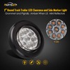Partsam 10x 2" Round Amber Led Marker Clearance Light 9LED