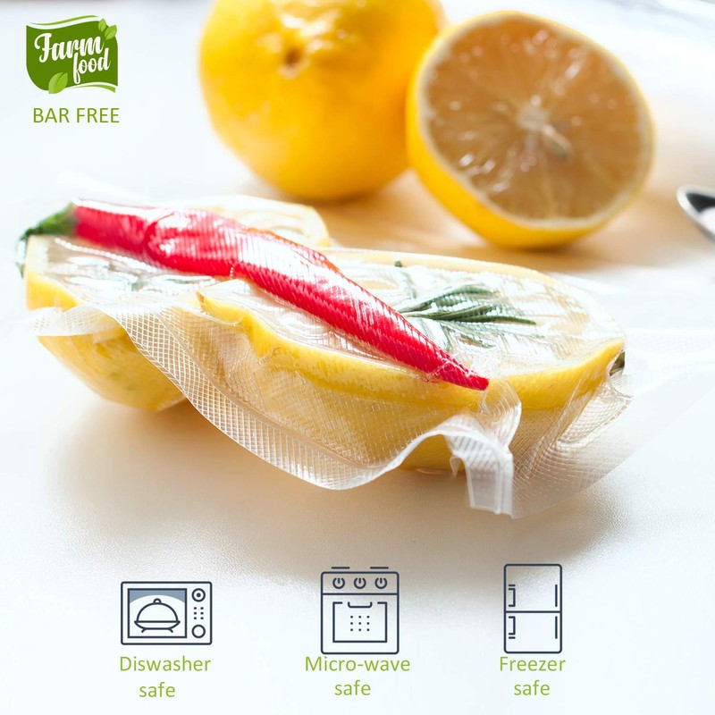 POTANE 6 Pack 11"x20'(3Rolls) and 8"x20' (3Rolls)Thickened Vacuum Sealer Bags