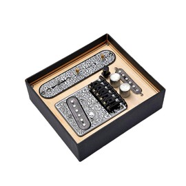 Alnicov 6 Strings Saddle Bridge Plate, 3 Way Switch Control Plate, Neck Pickup Set for Fender Telecaster Electric Guitars Replacement Parts