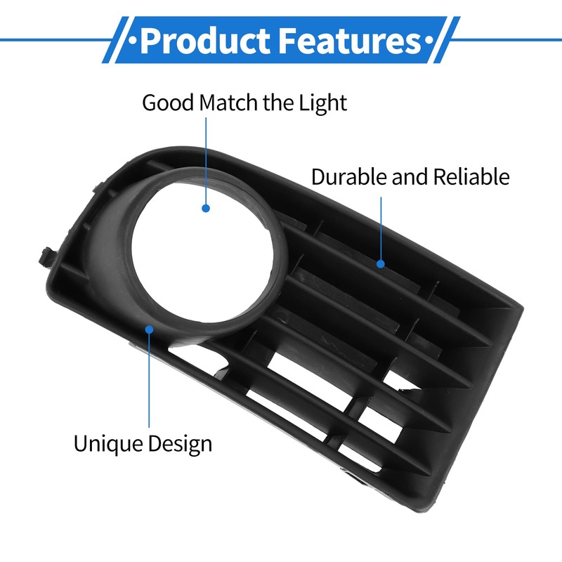 REPAIROCK 1 Pc Fog Light Grill for Volkswagen Golf 5