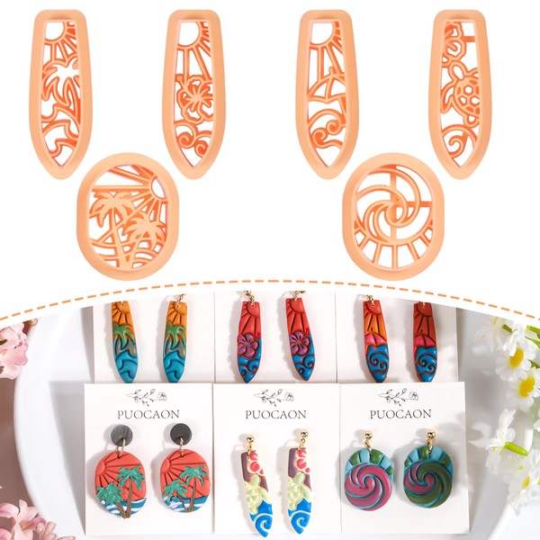 Puocaon Ocean Polymer Clay Cutters - 6 Pcs Clay Cutters