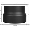 LANZZAS Stove Pipe Reduction from Diameter 200 mm to Diameter
