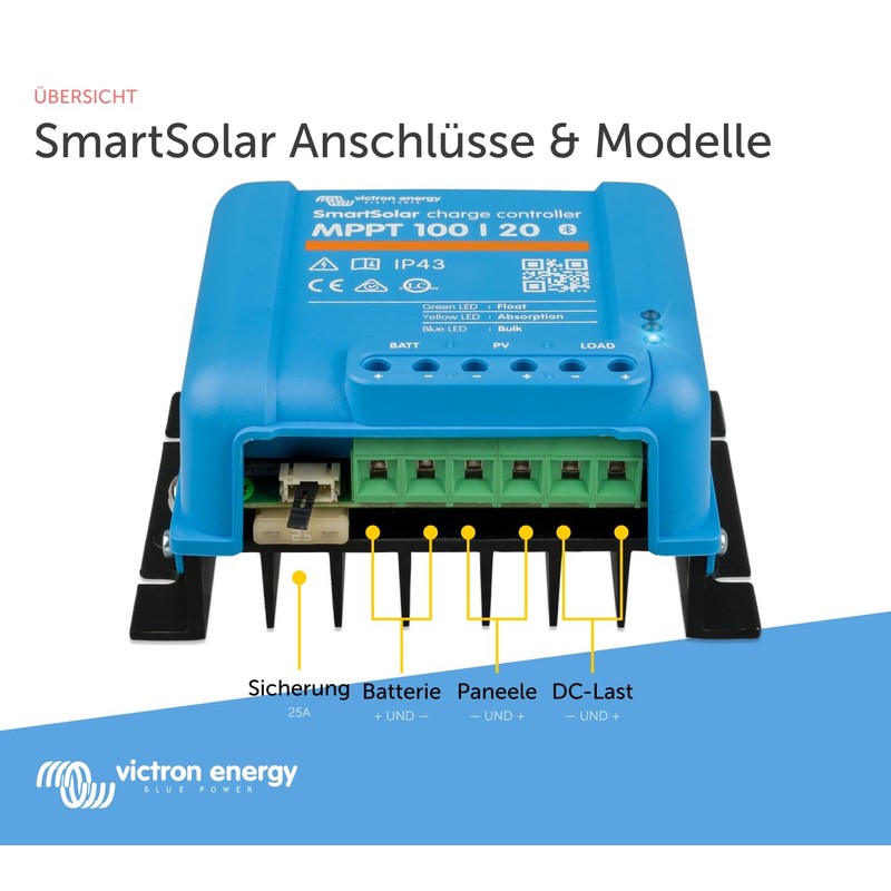 Victron Energy Smartsolar Mppt 100/20 Solar Charge Controller (48 V)