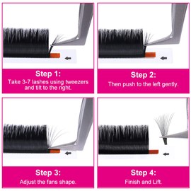 Lash Extensions C Curl 0.07 Self Fanning Volume Lashes 15mm-20mm Mixed Tray Easy Fans Eyelash Extensions Supplies by FADLASH (0.07-C, 15-20mm Mix)