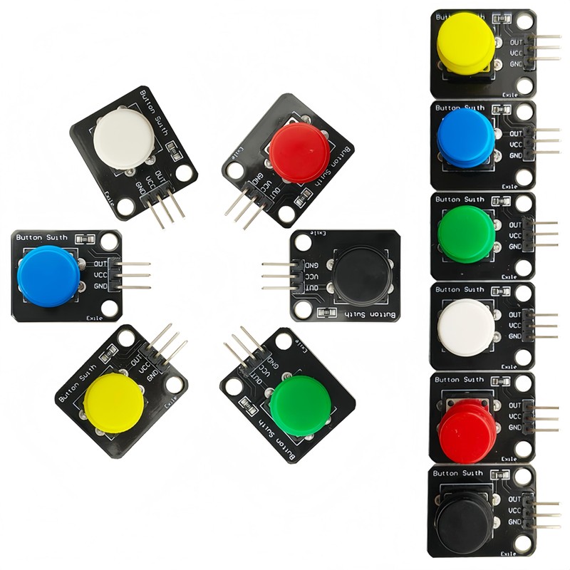 Yuuhseel 2 Sets Six Colors 12x12mm Big Button Module 3Pins