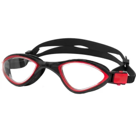 Aqua Speed Swimming Goggles Durable for Adults | UV Swimming Goggles Anti-Fog for Adults | Swimming Goggles | Black - Red | Clear Lens | Flex