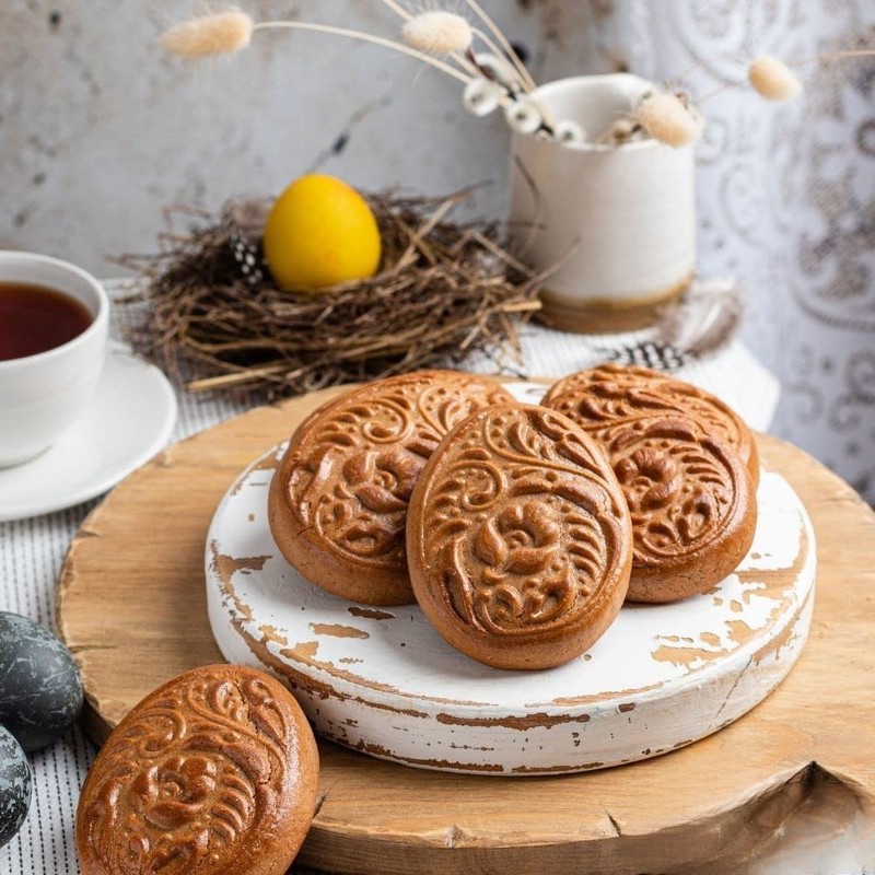 Wooden Cookie Molds, Wooden Cookie Stamps for Baking, Easter Eggs