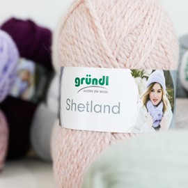 Gründl Shetland Wool 100 g / 170 m NS7-8.80% Polyacrylic 20% Wool Soft Easy to Clean Non-Scratch (04 Cream Melange)