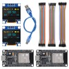 AITRIP 2PCS USB-C ESP-32 Development Board CP2102 Chip+2PCS 0.96 Inch