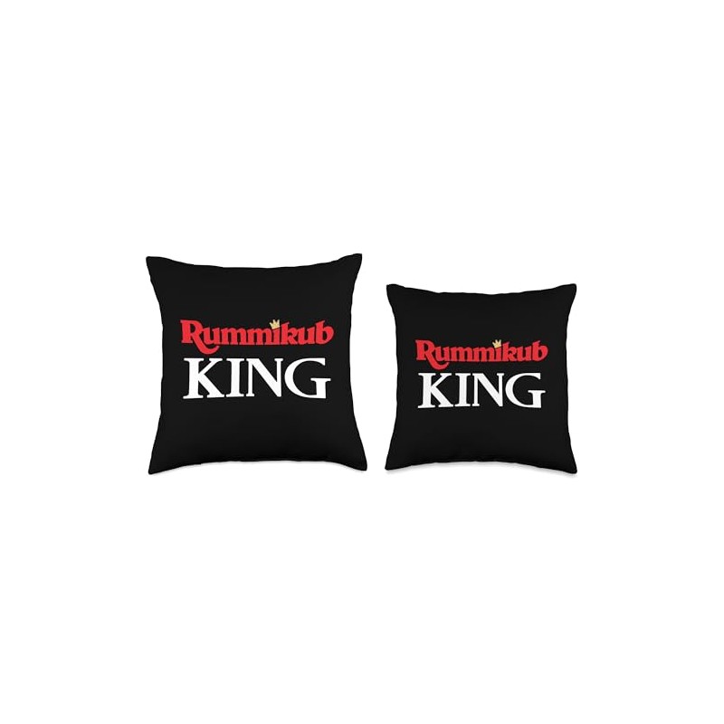 Rummikub King Logo With Royal Crown Throw Pillow