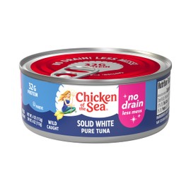 Chicken of the Sea Solid White Pure Albacore Tuna, Wild Caught, No Drain, 4 oz. Can (Pack of 24)