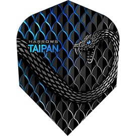 Harrows Taipan | 100 Micron Dart Flights, 10 Sets of 3 Flights, Standard No.6, Aqua Blue