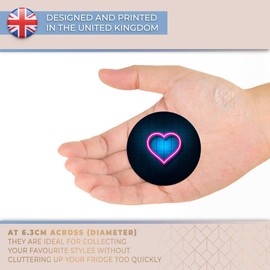 Destination Vinyl ltd Magnet for Refrigerator, Fridge - Cute Neon Love Heart Sign for Office, Cabinet and Whiteboard, Magnetic Stickers, 3990
