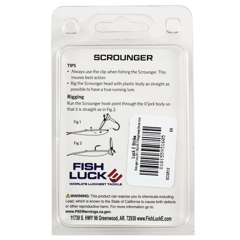 Luck E Strike Original Scrounger Jig Head (1/2 Ounce Long