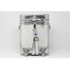 DOMINIE Clear Backpack Silver Holographic Leather Trim with Removable Interchangeable