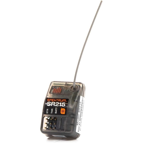 Spektrum SR215 2-Channel 2.4GHz DSMR RC Sport Receiver: Surface, Black