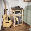 Apicizon 3 Tier End Table, Record Player Stand with Storage