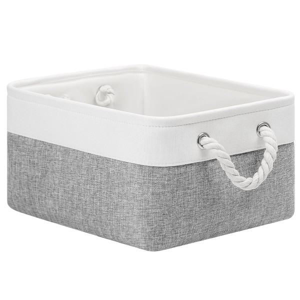 Patvingot Storage Baskets 14.1” x 10.2” x 7” for Shelves,Canvas