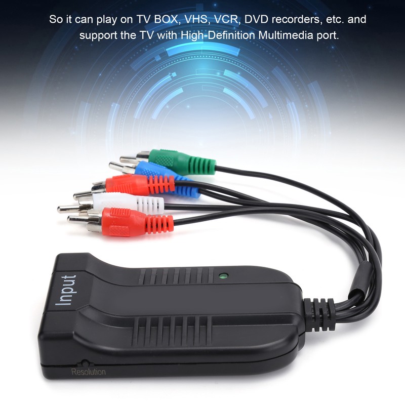 Z10AS RGB Component HDMI-Compatible Video R/L Audio to YPBPR Converter