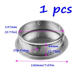 Semetall 6 Inch Metal Tee Cap - Round Dryer Vent Cover - Metal Duct Fitting-Reusable -Pack of 1