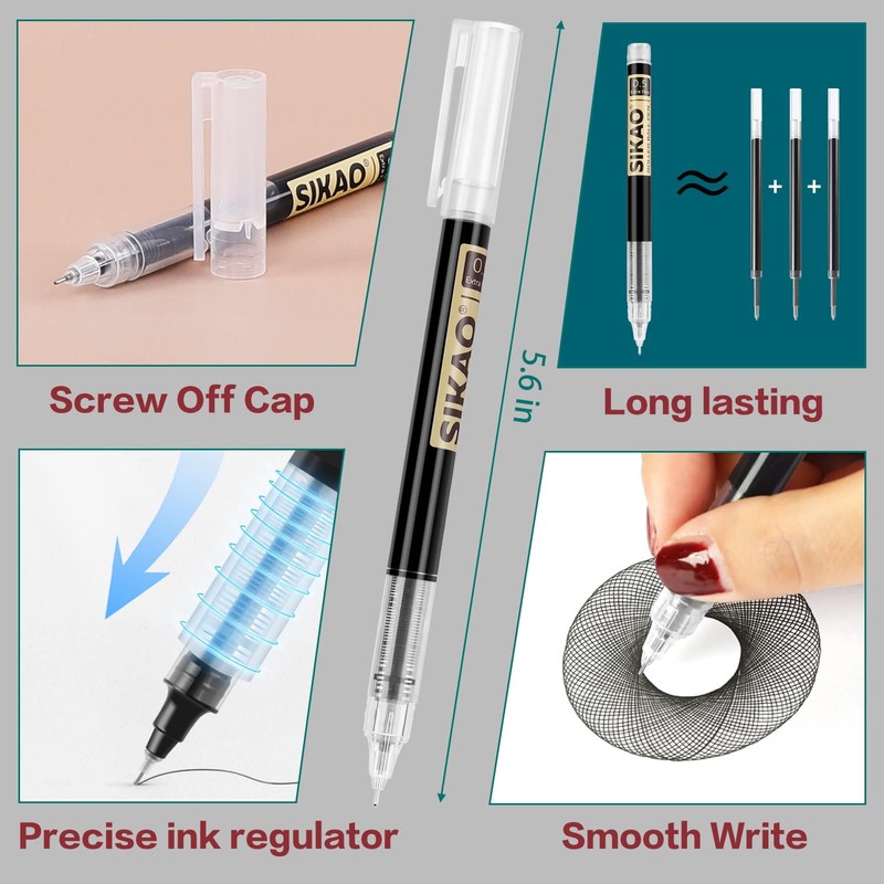 Sikao Liquid Ink rollerball pens roller ball pens pen office