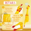 Xeehwb 22 Inch Crazy Huge Rubber Chicken,Yellow Squeeze Chicken Toys,Squeaky