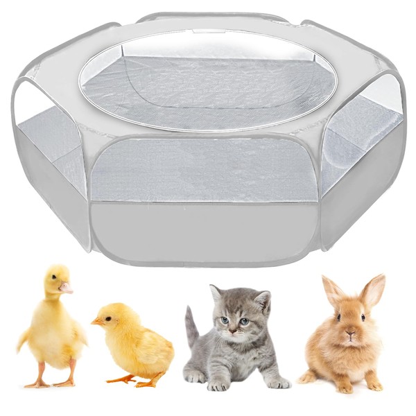 UWE Small Animal Playpen, Chicken Brooder Box with Cover Top,