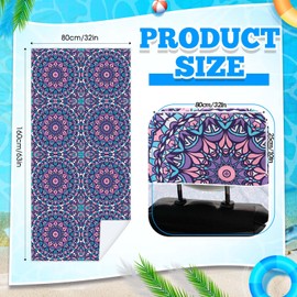 Hahafelt 2 Pack Car Seat Towel Covers with Storage Bag Seat Post Workout Sweat Washable Cover Non Slip for Car Towel for Dog Pet Workout Outdoor Sport Activities (Retro Kaleidoscope)