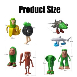 GETJOY 8 PCS Italian Brainrot Toys, Italian Brain Rot Toys, Unique Home Decor and Collectible Statues, 3D Printed Doll Ai Italian Animals Toy, Perfect for Display and Gifting